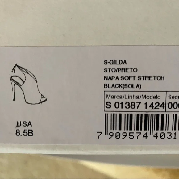 SCHUTZ Black Peep-Toe Lace-Up Stilettos - Picture 11 of 13